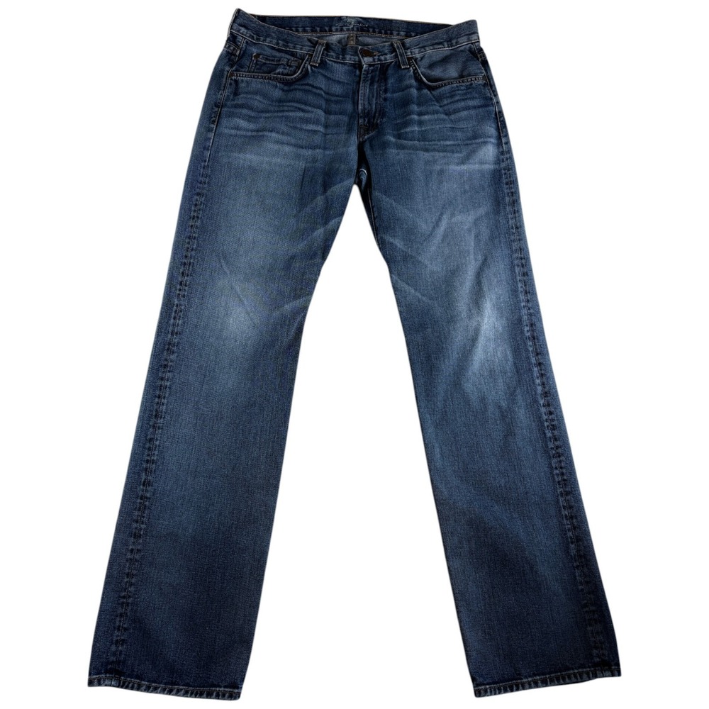 7 For All Mankind Carsen Jeans Men 36 Dark Blue Straight Leg USA Western Rodeo